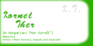 kornel ther business card